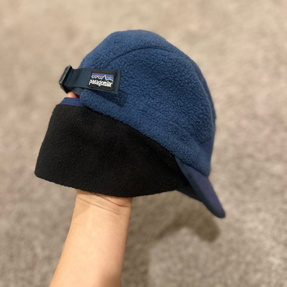 Patagonia Vintage 90’s Duckbill Hat Synchila Fleece Earflap Made in USA , M - Picture 14 of 17